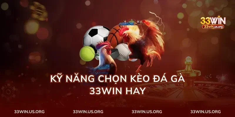 Kỹ năng chọn kèo đá gà 33win hay