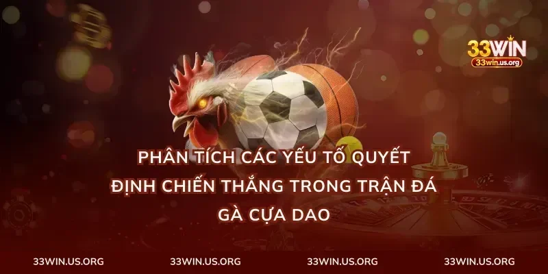 Phân Tích Các Yếu Tố Quyết Định Chiến Thắng Trong Trận Đá Gà Cựa Dao