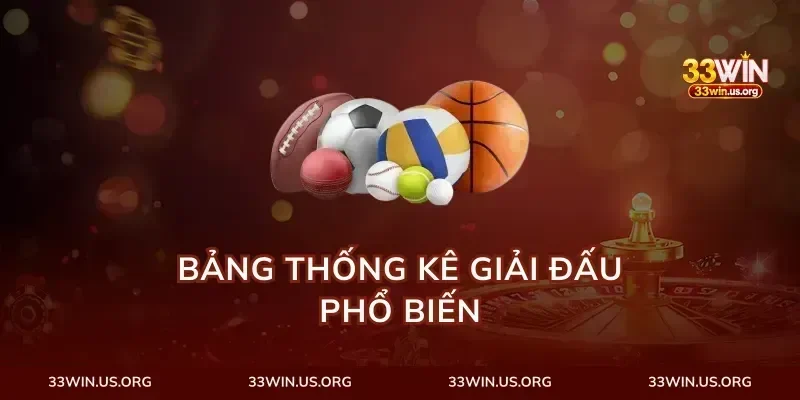 Bảng Thống Kê Giải Đấu Phổ Biến